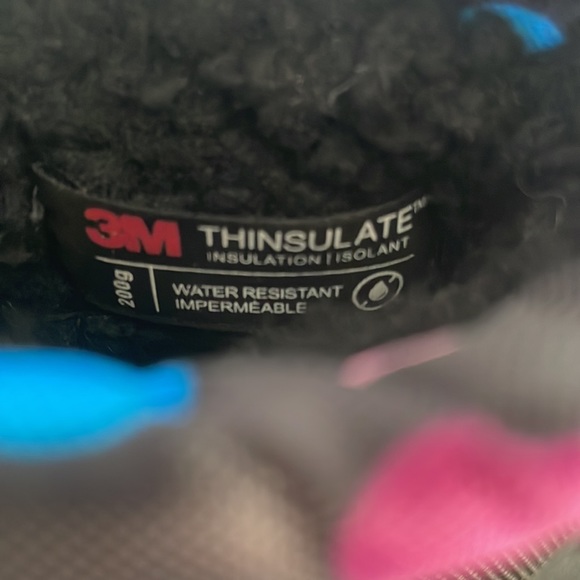 North side Pink Purple Blue Polka Dot Adjustable Thinsulate Snow Winter‎ Boots - Picture 6 of 6